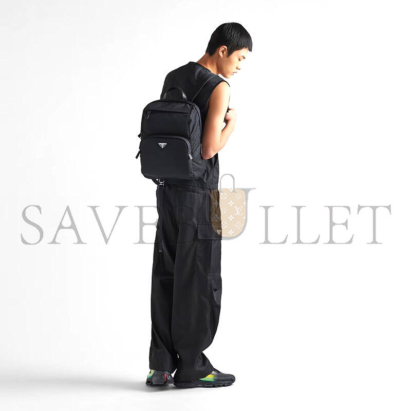 PRADA RE-NYLON AND SAFFIANO LEATHER BACKPACK 2VZ104 (39*30*17cm)